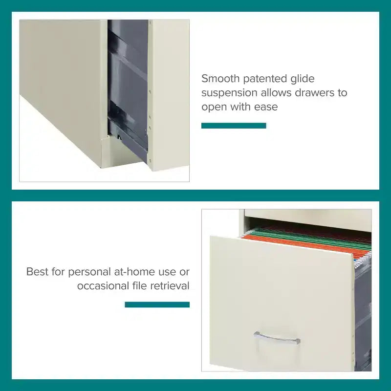 Classeur vertical intelligent de 45,7 cm de profondeur à 3 tiroirs de largeur Lettre Space Solutions Blanc perle