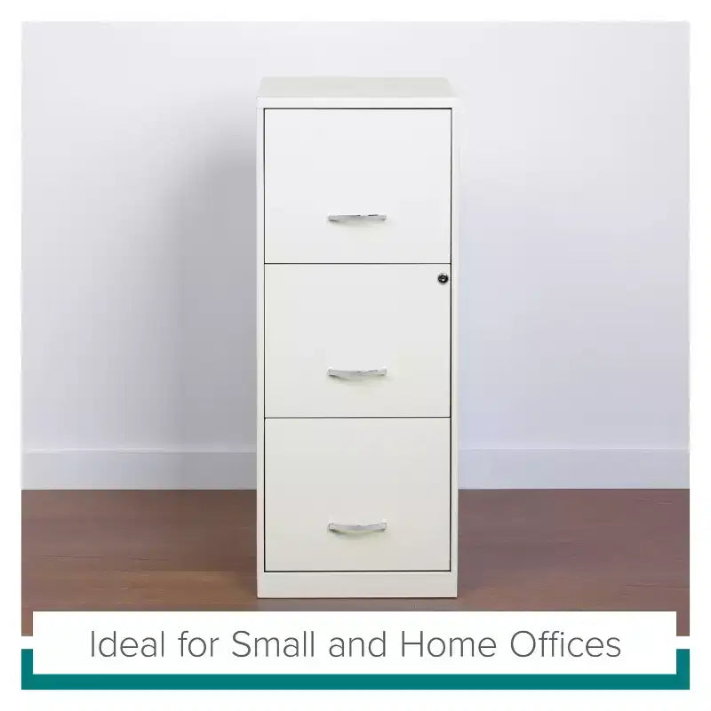 Classeur vertical intelligent de 45,7 cm de profondeur à 3 tiroirs de largeur Lettre Space Solutions Blanc perle