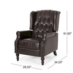 Fauteuil inclinable en cuir reconstitué Walter Brown par Christopher Knight Home
