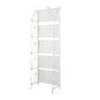 Étagère de Boulanger Pliable Haute à 5 Niveaux en Métal Décoratif pour Intérieur/Extérieur - Or ou Blanc - Roche River Decor
