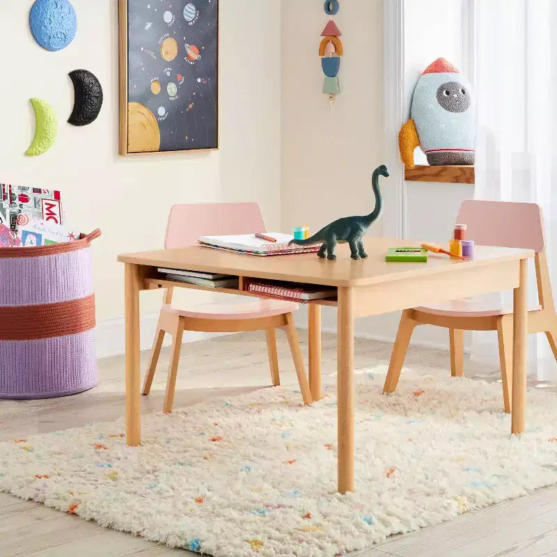 Table d'activités pour enfants en bois naturel – Pillowfort™