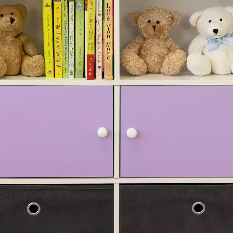 Organisateur de rangement pour maison de poupées Humble Crew pour enfants, violet