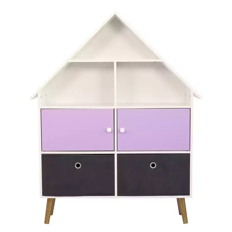 Organisateur de rangement pour maison de poupées Humble Crew pour enfants, violet