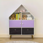 Organisateur de rangement pour maison de poupées Humble Crew pour enfants, violet