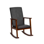 Fauteuil à bascule pour enfants Gift Mark avec assise et dossier entièrement rembourrés, gris