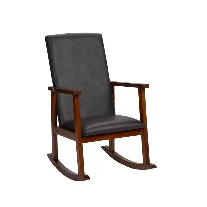 Fauteuil à bascule pour enfants Gift Mark avec assise et dossier entièrement rembourrés, gris