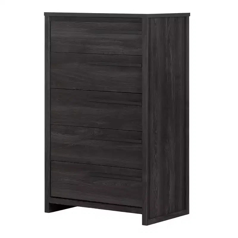 Commode à 5 tiroirs pour enfant South Shore Tao, chêne gris : commode verticale, quincaillerie anti-basculement, meubles pour adolescents et enfants