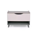 Humble Crew Morgan Mid-Century Kids' Toy Chest with Soft Close Lid and Storage Shelf Gray: Baby Toy Organizer, Bookshelf