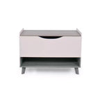 Humble Crew Morgan Mid-Century Kids' Toy Chest with Soft Close Lid and Storage Shelf Gray: Baby Toy Organizer, Bookshelf