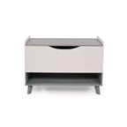 Humble Crew Morgan Coffre à jouets pour enfant de style Mid-Century avec couvercle à fermeture douce et étagère de rangement, gris : Organisateur de jouets pour bébé, étagère à livres