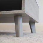 Humble Crew Morgan Coffre à jouets pour enfant de style Mid-Century avec couvercle à fermeture douce et étagère de rangement, gris : Organisateur de jouets pour bébé, étagère à livres
