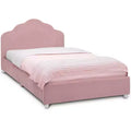 Delta Children Twin Upholstered Kids' Bed Rose Pink