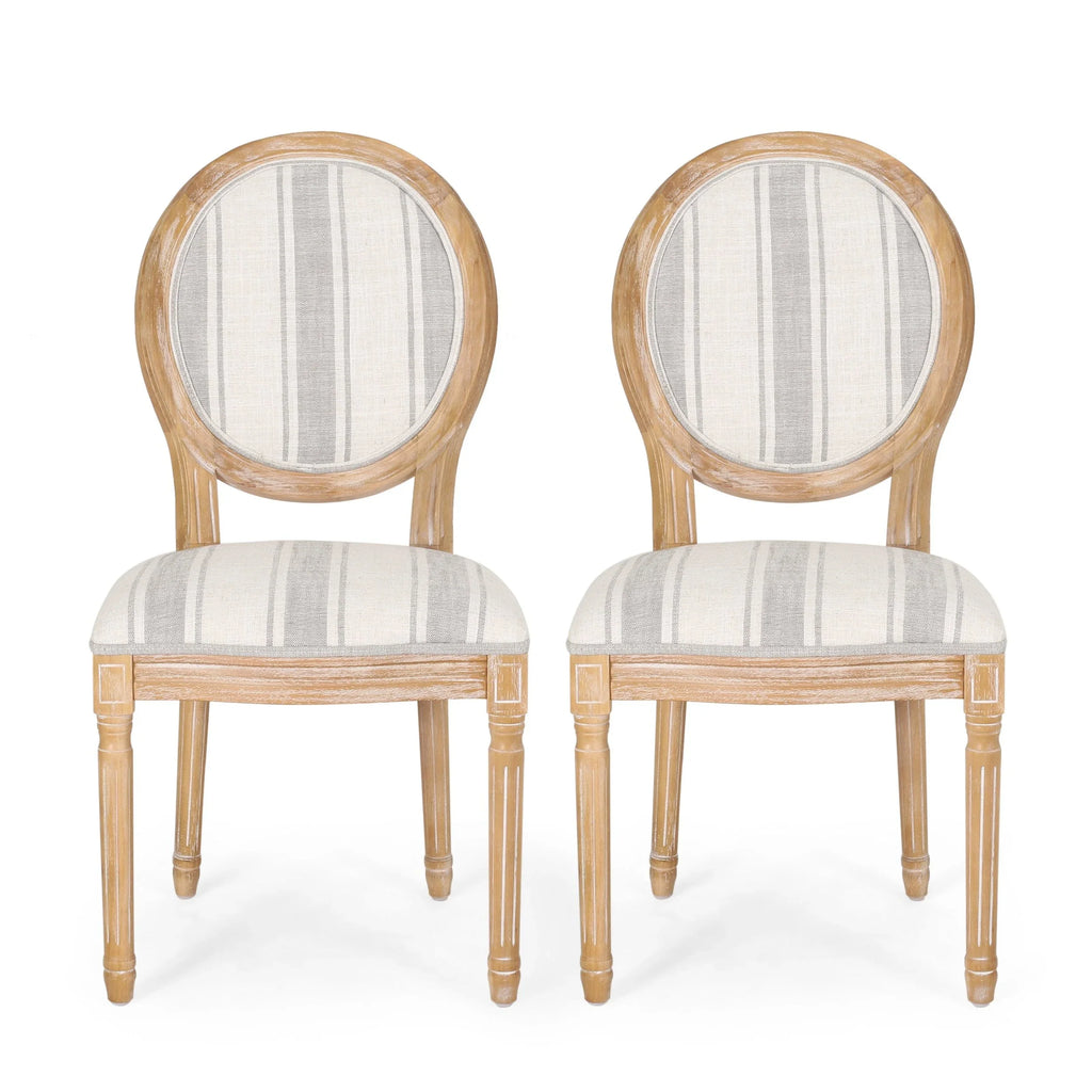 Chaises de salle à manger en tissu de style campagnard français - NH419413