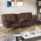 Canapé Futon Convertible Homall avec Porte-gobelets et Oreillers