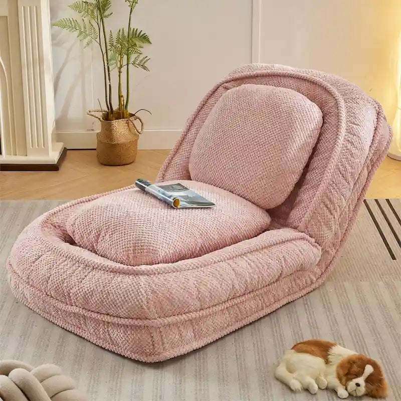 Canapé paresseux, 5 positions réglables, pour s'asseoir, dormir, plier, convient pour la chambre à coucher, le salon