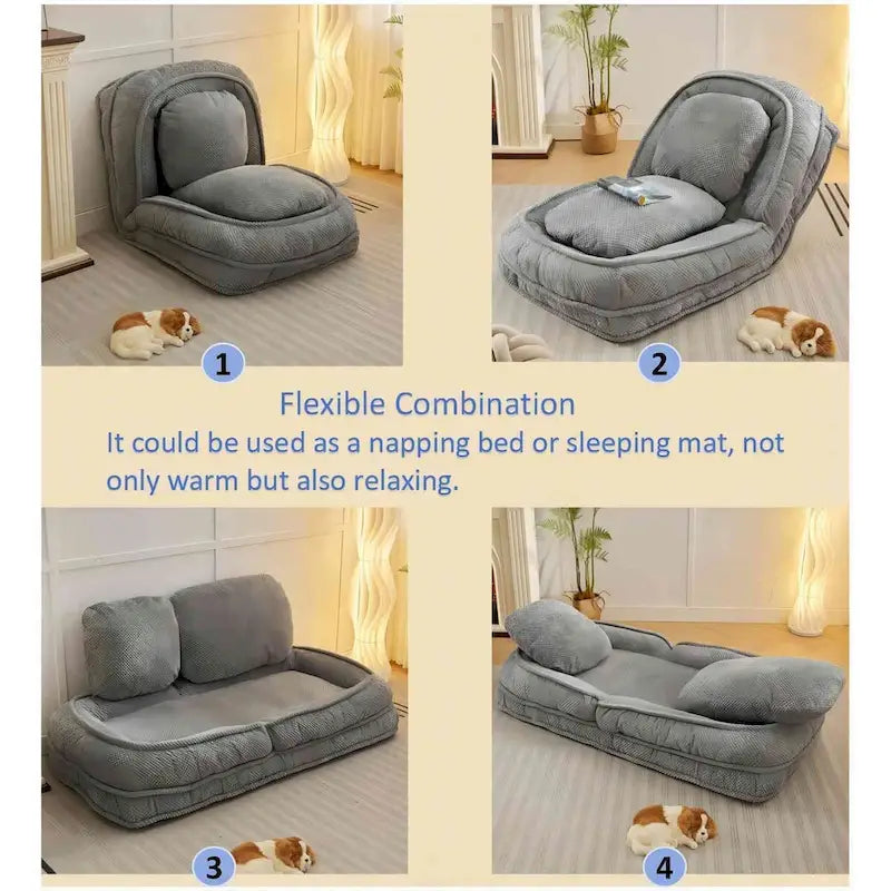 Canapé paresseux, 5 positions réglables, pour s'asseoir, dormir, plier, convient pour la chambre à coucher, le salon