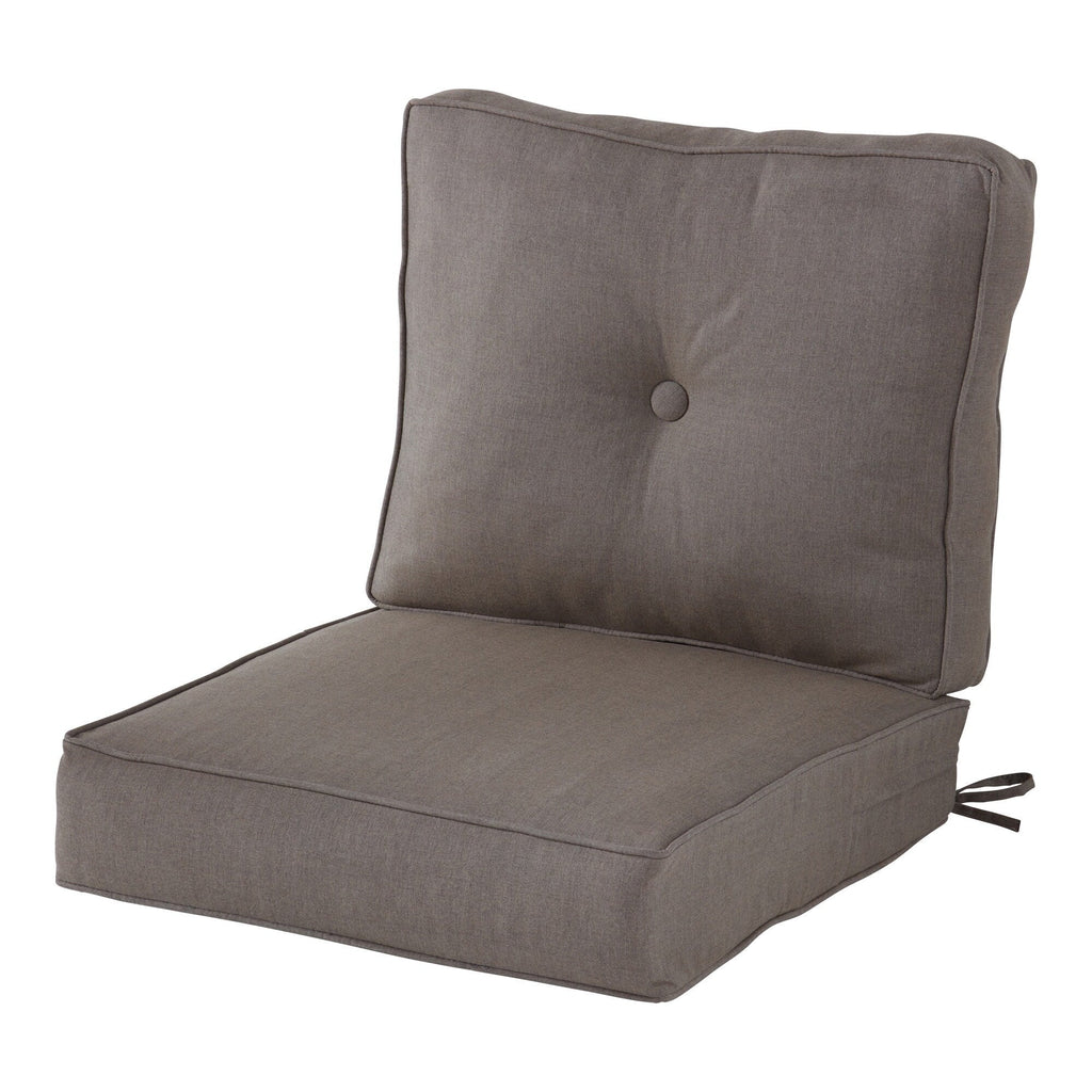 Ensemble de deux coussins d'extérieur haut de gamme Sunbrella pour assise profonde