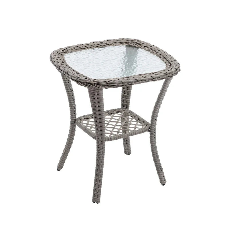 Ensemble de 3 chaises de jardin pivotantes et basculantes d'extérieur, ensemble de conversation de terrasse à 360 degrés