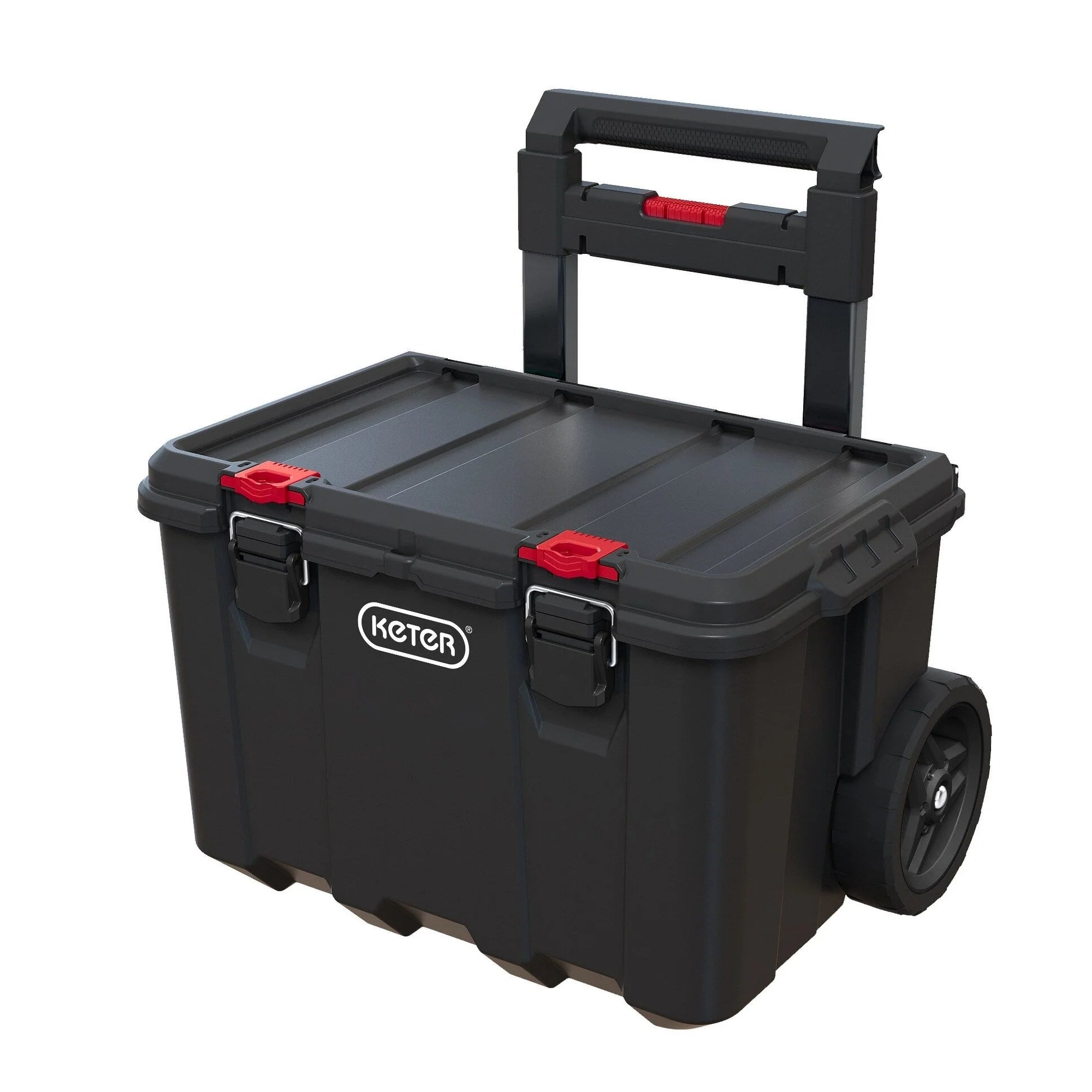 Keter Stack-n-Roll – Système modulaire 3 pièces de rangement et d'organisation d'outils mobile en résine durable