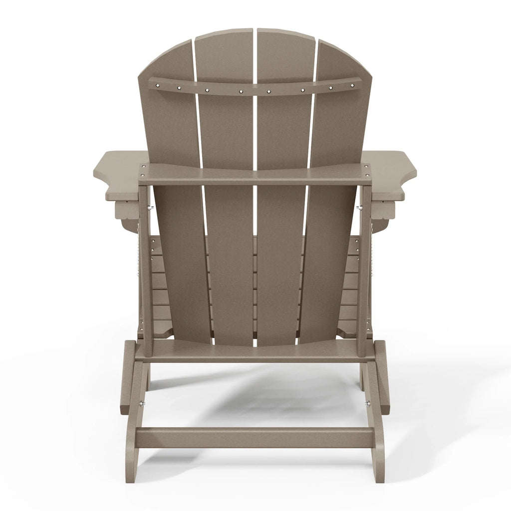 Chaise Adirondack pliante d'extérieur tout temps Polytrends Laguna résistante à la décoloration pour patio