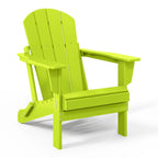 Chaise Adirondack pliante d'extérieur tout temps Polytrends Laguna résistante à la décoloration pour patio