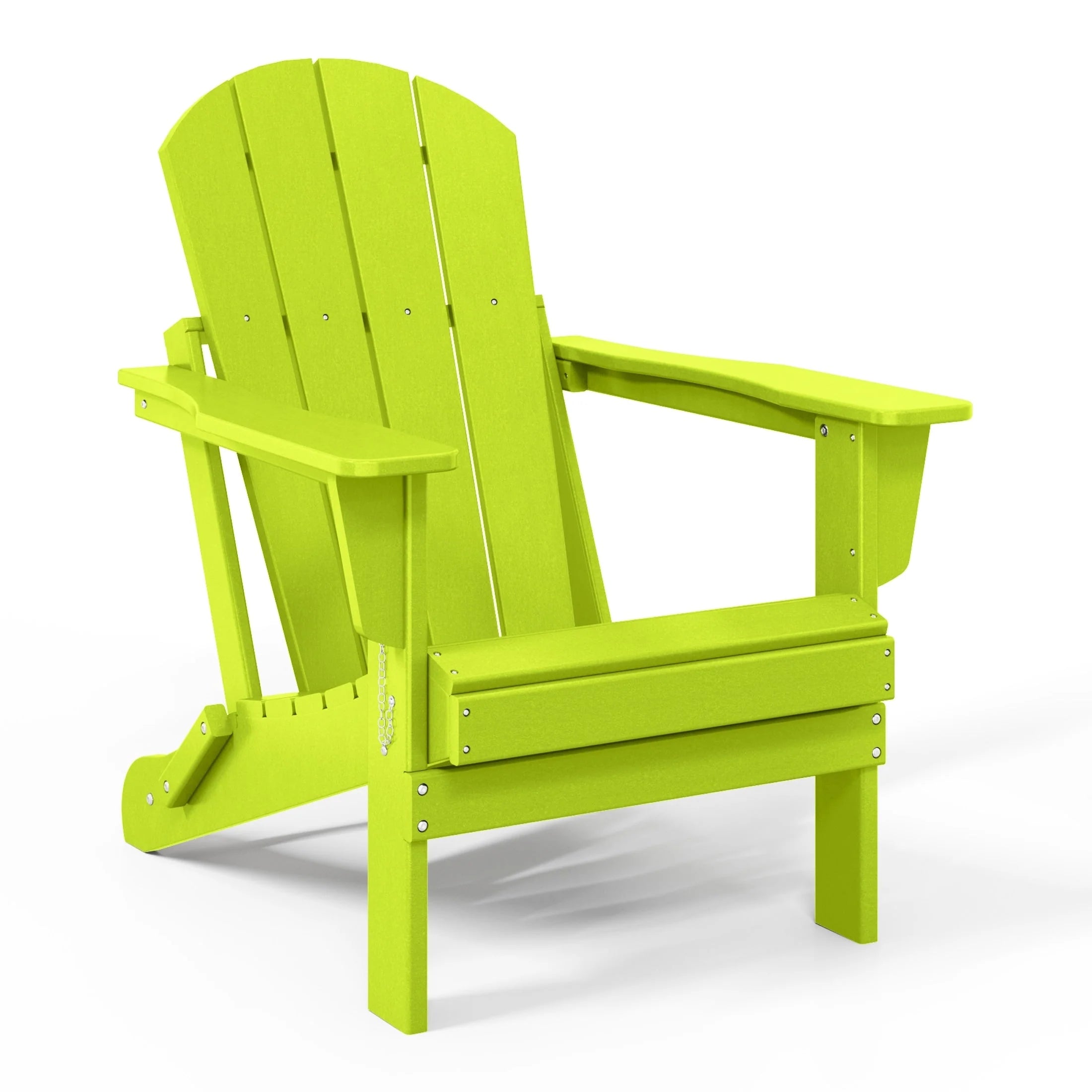 Chaise Adirondack pliante d'extérieur tout temps Polytrends Laguna résistante à la décoloration pour patio