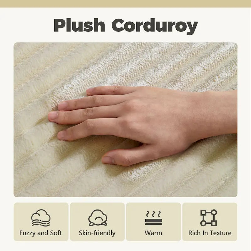 HOOOWOOO Canapé d'angle moderne en peluche avec pouf amovible