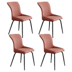 Chaises de salle à manger sans accoudoirs gris foncé industrielles