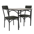 Ensemble table de cuisine et 2 chaises rembourrées