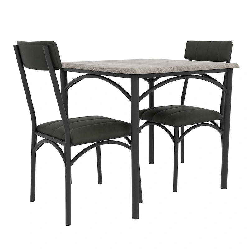Ensemble table de cuisine et 2 chaises rembourrées