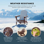 Chaise Adirondack pliante d'extérieur tout temps Polytrends Laguna résistante à la décoloration pour patio