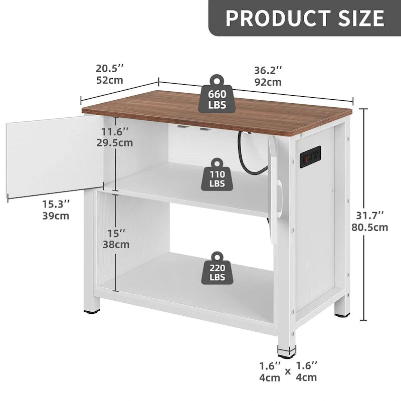 Meuble Support d'Aquarium Moasis 40-50 Gallons avec Prises de Courant