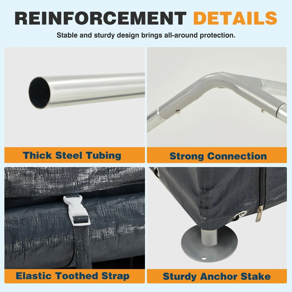 Abri de rangement extérieur et abri de voiture : abri portable pour vélos, motos et rangement de jardin