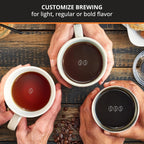 Cafetière numérique 10 tasses, acier inoxydable noir, programmation de l'infusion, pause et service automatiques