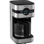 Cafetière numérique 10 tasses, acier inoxydable noir, programmation de l'infusion, pause et service automatiques