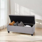 Banc de rangement ottoman, banc de rangement, banc en tissu pour entrée ou chambre, supporte 150 kg pour chambre et salon