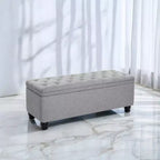 Banc de rangement ottoman, banc de rangement, banc en tissu pour entrée ou chambre, supporte 150 kg pour chambre et salon