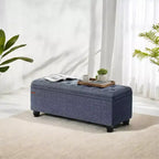 Banc de rangement ottoman, banc de rangement, banc en tissu pour entrée ou chambre, supporte 150 kg pour chambre et salon