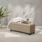 Banc de rangement ottoman, banc de rangement, banc en tissu pour entrée ou chambre, supporte 150 kg pour chambre et salon