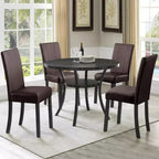 Subrtex Lot de 2 chaises de salle à manger d'intérieur en similicuir, chaises modernes du milieu du siècle pour la maison