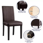 Subrtex Lot de 2 chaises de salle à manger d'intérieur en similicuir, chaises modernes du milieu du siècle pour la maison