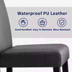 Subrtex Lot de 2 chaises de salle à manger d'intérieur en similicuir, chaises modernes du milieu du siècle pour la maison