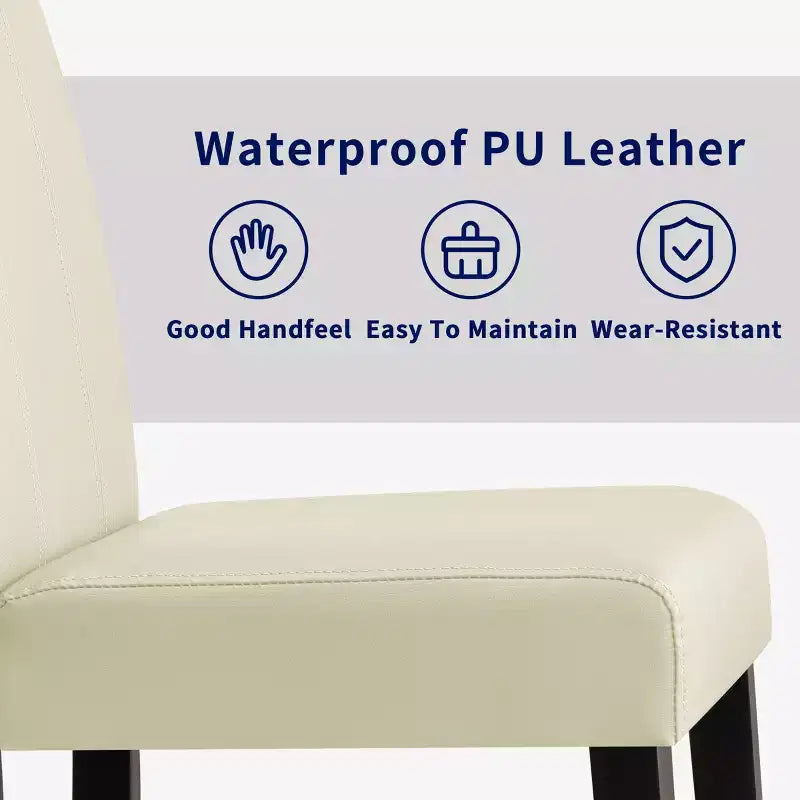 Subrtex Lot de 2 chaises de salle à manger d'intérieur en similicuir, chaises modernes du milieu du siècle pour la maison