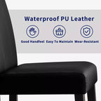 Subrtex Lot de 2 chaises de salle à manger d'intérieur en similicuir, chaises modernes du milieu du siècle pour la maison