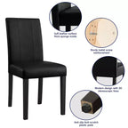 Subrtex Lot de 2 chaises de salle à manger d'intérieur en similicuir, chaises modernes du milieu du siècle pour la maison