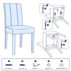 Subrtex Lot de 2 chaises de salle à manger d'intérieur en similicuir, chaises modernes du milieu du siècle pour la maison