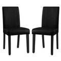 Subrtex Lot de 2 chaises de salle à manger d'intérieur en similicuir, chaises modernes du milieu du siècle pour la maison