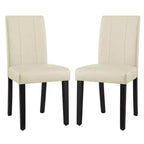 Subrtex Lot de 2 chaises de salle à manger d'intérieur en similicuir, chaises modernes du milieu du siècle pour la maison