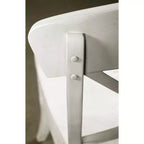 Chaises de salle à manger Roundhill Furniture Harola à dossier croisé, finition blanc fumé, lot de 2