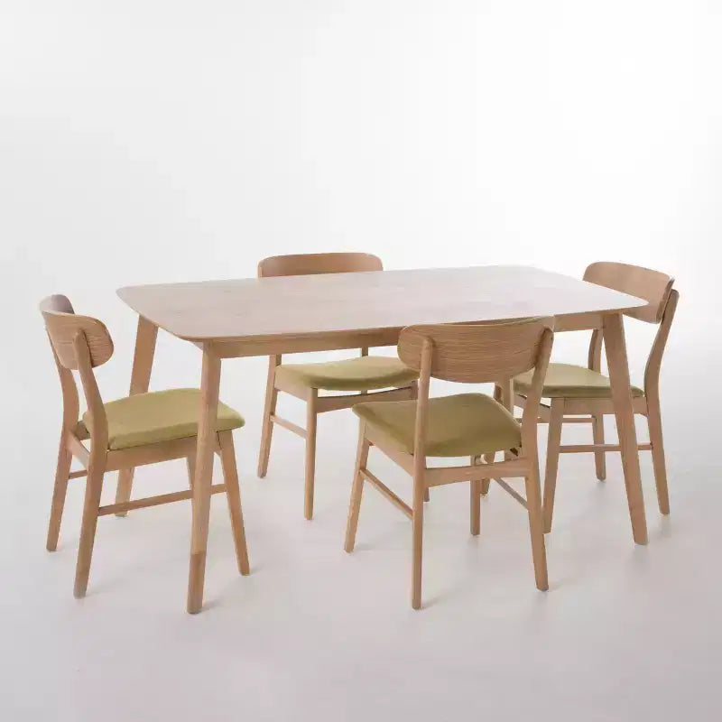 Ensemble de salle à manger GDFStudio Balfern 5 pièces, style moderne du milieu du siècle, en bois et rembourré